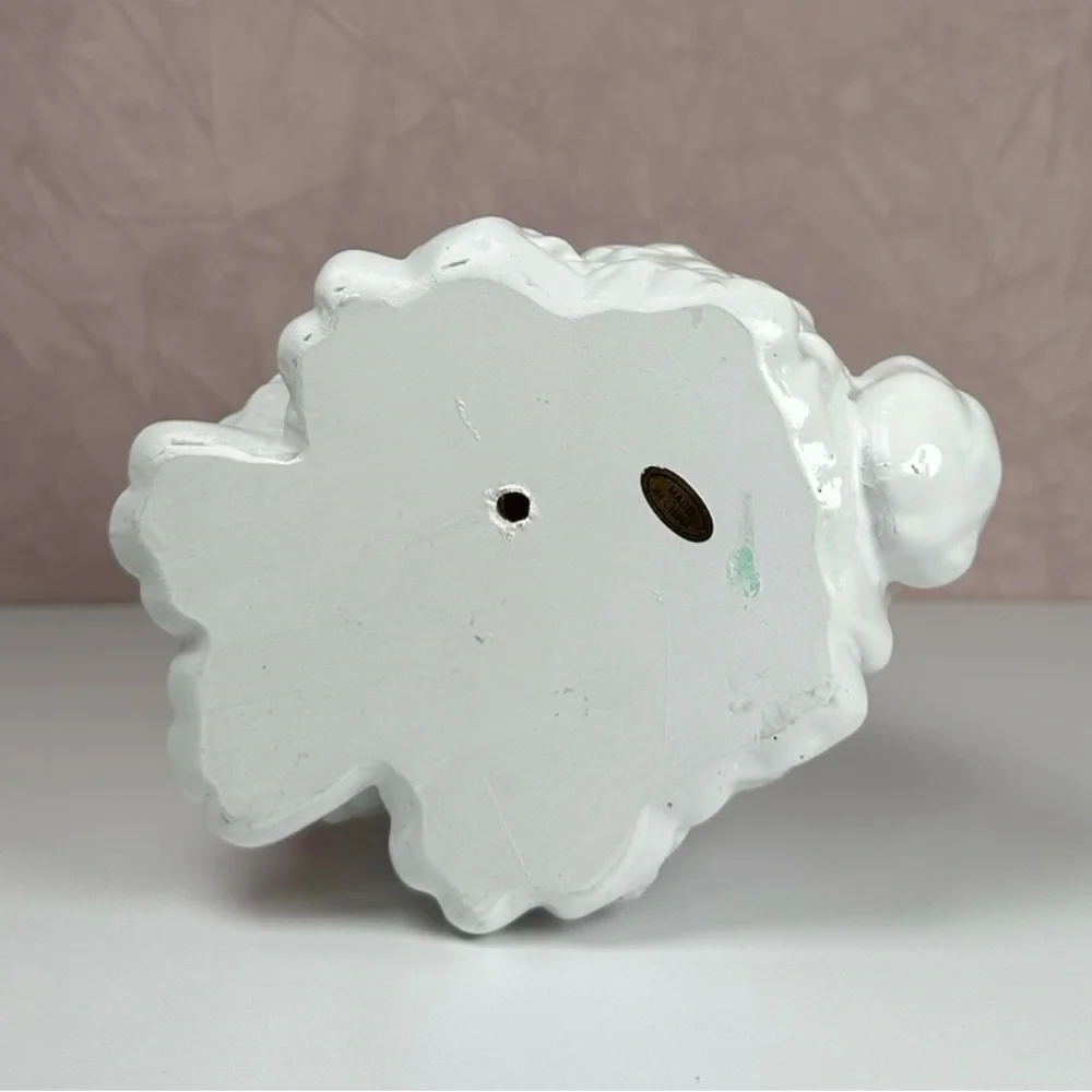 HomeGoods White Poodle Figurine with Red HomeGoods Bag